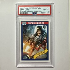 2015 Fleer Retro Marvel '90 Marvel Universe Star-Lord PSA 10 LOW POP picture