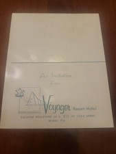 Voyager Resort Motel Miami Florida Vintage Free Drink Ticket picture