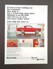 1967 Plymouth Barracuda Red 273 original magazine ad print picture