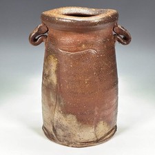 Japanese Bizen ware ■Master craftsman Made by Takashi Saito Flower vase Comes wi picture