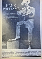 1986 Country Singer Hank Williams picture