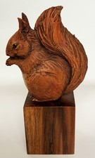 Karen Fawcett Studio Pottery Red Squirrel On A Plinth 15cm Tall  picture