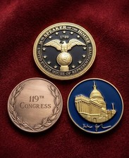 Rare Authentic 119th Congress Speaker Mike Johnson & Jeffries Challenge Coin Set picture