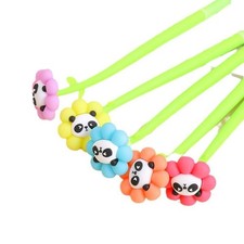 12PCS Panda Flower Silicone Shake Gel Pens Black Ink Random Gift Set Party Favor picture