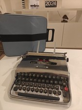 SILVER MCM. OLIVETTI LETTERA 22 TYPEWRITER . MOMA. SPANISH Ñ. PICA FONT. 1965 picture