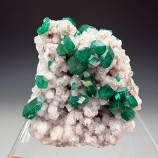 Dioptase, Calcite, Tsumeb Mine, Oshikoto Region, Namibia picture