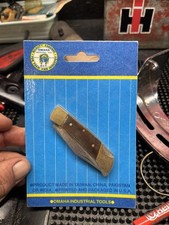 Vintage Omaha Industrial Tools OIT Indian Brand Folding Pocket Knife Wood Brass  picture