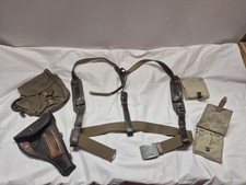 Red Army Soviet Russia Issued Belt Grenadier Pouches Set, Tokarev Holster 1950s picture