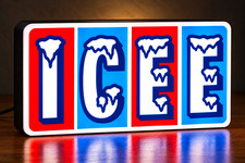 ICEE Frozen Drink LED LightBox Display – Retro Bar Game Room Decor 8” picture