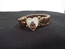 Vintage WWII, 1940's Era, Mother of Pearl US Navy Sweetheart Expansion Bracelet picture