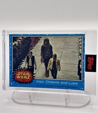 1977 Topps Star Wars Card #55 Han Chewie and Luke with Mag Case Topps Seal picture