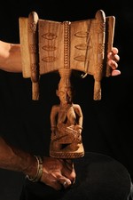 Yoruba carved Oshe Shango dance wand by LA Fakeye Ethnographic object #2 picture