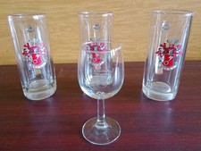 German Drinking Glasses - 3 Beck's Pint Glasses - 1 Rheingau 4 Ounce Glass picture