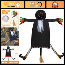 JOYIN 60'' Crashing Witch Decorations Outdoor With White Hair, Large Halloween W picture