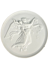 1967 Royal Copenhagen Bisque Wall Plaque 859 Thorvaldsen Day Angel 6