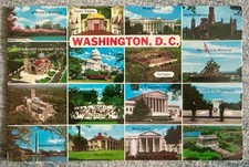 Vintage Unposted Washington DC postcard - 16 photos picture