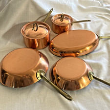 Paul Revere Copper 1976 Stainless 7 Piece Set Saucepans Skillets Saute NEW w Tag picture