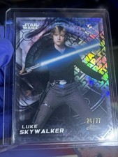 2026 Topps Chrome Star Wars Luke Skywalker Logofractor 24/77 RARE Kobe Match picture
