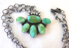 NWT Navajo Anderson Largo Sonoran Gold Pendant 925 Sterling Silver Necklace picture