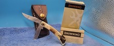 Vintage 1990s Browning Model 522 Sambar Stag Fish & Bird Knife - Made in Seki Ja picture