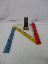 GTE Wooden Folding Yarstick Vintage Goshen Sash & Door Thermometer Indiana Phone picture