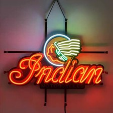 US Stock Indian Motor Neon Sign Light Lamp Club Pub Wall Decor Artwork 24