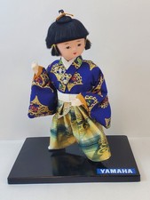 Vintage Japanese Kyugetsu Samurai Figure Collectible Yamaha On Stand  picture