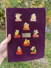 Vintage 1986 Disney World 15th Anniv Coca Cola Pinocchio Lot of 8 Cast Member picture