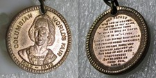 Antique Columbus/Lord's Prayer Mini-Medal 1892-1893 Columbian Expo/World's Fair picture