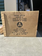 Civil Defense 29 LB Survival Ration Cracker Sealed Box 1964 United Biscuit picture
