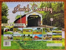 2027 AMISH Country Calendar USA Lancaster Intercourse Bird-In-Hand picture