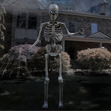 8FT MOTION-ACTIVATED TOWERING SKELETON ANIMATRONIC TALKING INDOOR OUTDOOR picture