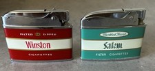 Lot of 2 Vintage Red Winston Green Salem Cigarette Lighters-Modern-Japan Tobacco picture
