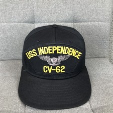 USS Independence CV-62 Black Baseball Hat Snapback Cap AJD Made In USA Adult picture