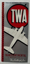 Vintage Sept 1938 TWA Timetable Brochure Transcontinental & Western Air airlines picture