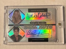 Denise Richards Charlie Sheen 2021 Leaf Metal Pop Century DA-03 Silver Auto 1/20 picture