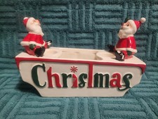 Holt Howard Candle Holder Planter Seesaw Christmas Greetings Santa Japan picture