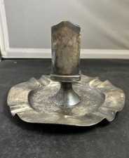 Beautiful Vintage Delta Reed & Barton Silver Soldered Matchbox Holder & Ashtray picture