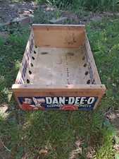 2 Wood Fruit Crates United Mtn Grown Peaches or Dan-Dee-O Fruit, Vintage Decor picture