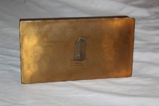 Vtg Wendell August Forge Midwestern National Life Bronze Large Trinket Box picture