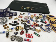 Huge Lot Military Lot - Pins, Ribbon Bars, Patches, Garrison Cap picture