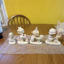 Pristine Precious Moments Enesco Porcelain Figurines Mixed Lot of 4 (1987-1996) picture