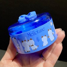 VTG Sanrio Mellotune Cats Trinket Box Round Container Case Stars SUPER RARE 80s picture