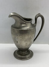 Vintage small  Plymouth Pewter Pitcher #83411 Heavy authentic antique 5.5” tall picture