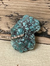 SUPER SIZED NATURAL LONE MOUNTAIN Turquoise Nugget Circa Pre-70s LARGEST 4 SALE picture
