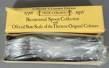 Bicentennial Spoon Collection Olde Colony 13 Original US w/State Seals, Silver picture