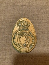 WWII Romanian Helmet M27 King Carrol Monogram plate badge picture