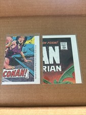 1976 Topps Marvel Comic Book Heroes Conan Puzzle 2 Card Lot picture