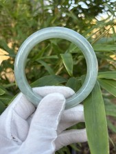 DISCOUNTED Green Jadeite Jade Bangle. Grade A Untreated. 60mm Phi Thuý feicui picture