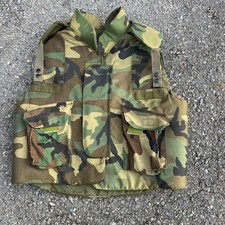 Vintage 1984 US Military PASGT Fragmentation Protective Vest Woodland Camo Large picture